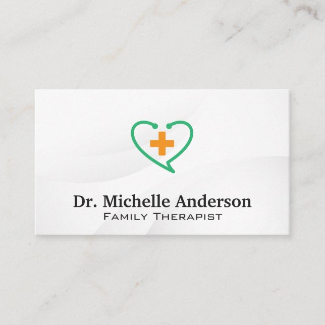 Tarjeta De Visita Logotipo Stethoscope Heart Plus (Anverso)