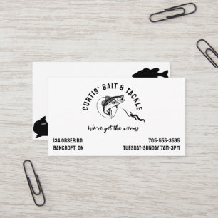 Tarjeta De Visita Logotipo temático sobre la pesca de cebo y caballa