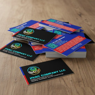 Tarjeta De Visita Logotipo único de calefacción y refrigeración Em
