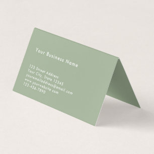 Tarjeta De Visita Logotipo verde sage minimalista moderno profesiona