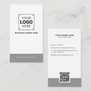 Tarjeta De Visita Logotipo vertical personalizado para empresas