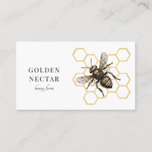 Logotipo vintage Gold Bee Honeybekeeper Beekeeper