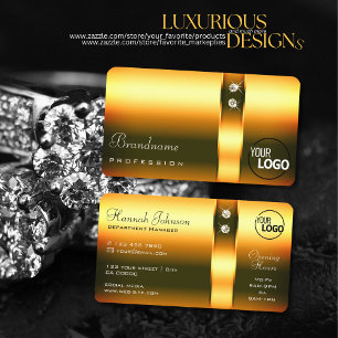 Tarjeta De Visita Logotipo y diamantes orgánicos con degradado de Na