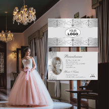 Logotipo y foto de Lujo Silver Grey Ornate Borders