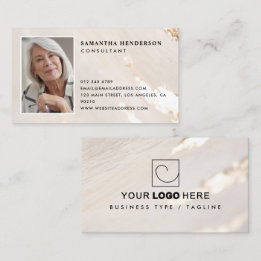 Tarjeta De Visita Logotipo y foto profesional de Relieve metalizado 