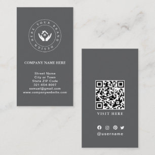 Tarjeta De Visita Logotipo y negocio de texto Minimalista simple