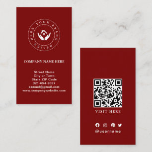 Tarjeta De Visita Logotipo y negocio de texto Minimalista simple