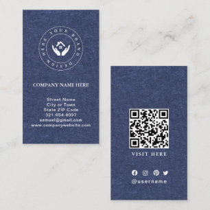 Tarjeta De Visita Logotipo y negocio de texto Minimalista simple