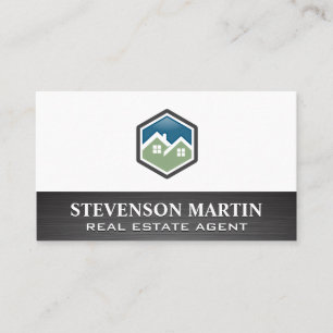 Tarjeta De Visita Logotipos de casa Agente inmobiliario