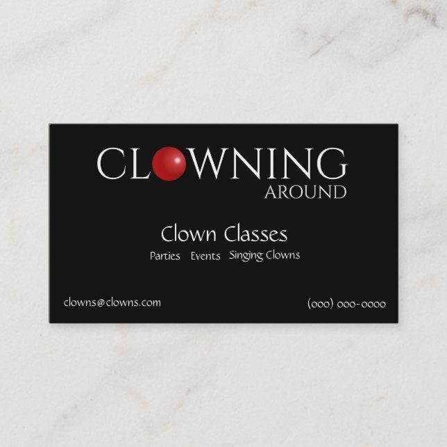 Tarjeta De Visita Logotipos de Payaso Rojo (Anverso)