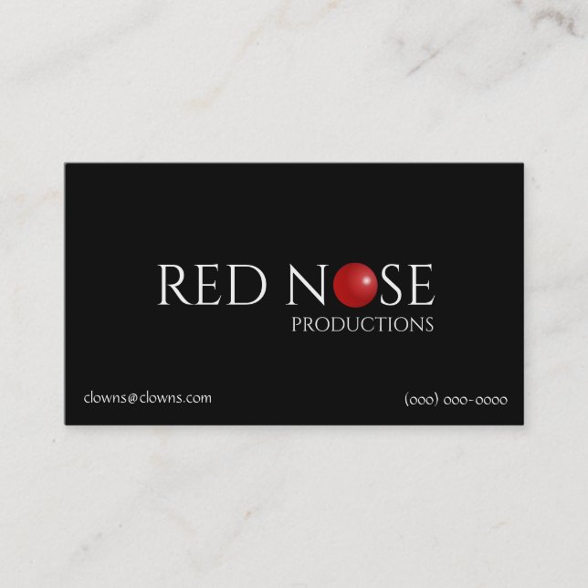 Tarjeta De Visita Logotipos Nariz Roja (Anverso)