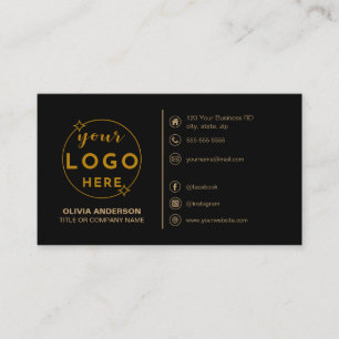 Tarjeta De Visita Logotipos personalizados de iconos simples moderno