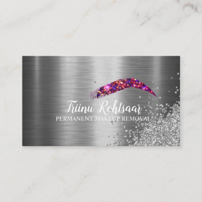 Tarjeta De Visita Lograr la perfección con el maquillaje permanente (Anverso)