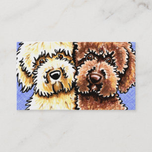 Tarjeta De Visita Lona del azul del rescate de Labradoodle del