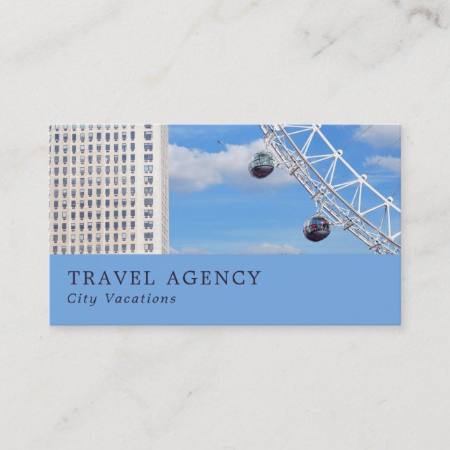 Tarjeta De Visita London Eye, London City, Travel Agent (Anverso)