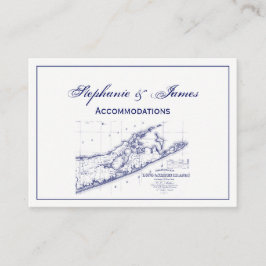 Tarjeta De Visita Long Island The Hamptons Map VC