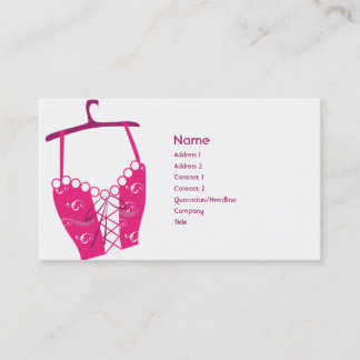 Tarjeta De Visita Longlinebra rosado - negocio