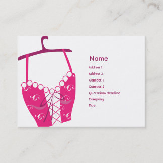 Tarjeta De Visita Longlinebra rosado - rechoncho