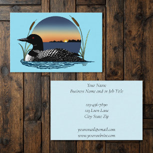 Tarjeta De Visita Loon Sunset Blue
