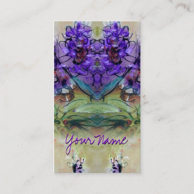 Tarjeta De Visita Loopy Lupines Artful Business Card Personalizable (Anverso)
