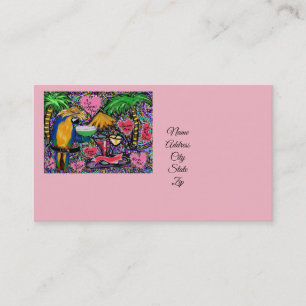 Tarjeta De Visita Loro de fiesta de San Valentín