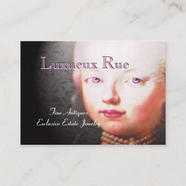 Tarjeta De Visita Lorraynna Indestructible del Barroco francés (Anverso)