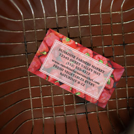 Tarjeta De Visita Los agricultores comercializan productos de hormig