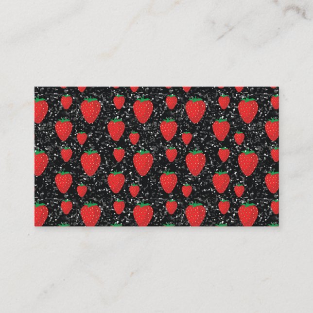 Tarjeta De Visita Los amantes de la fruta de fresa roja de dulces Be (Anverso)