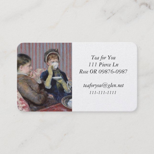 Tarjeta De Visita Los amigos del té (Anverso)