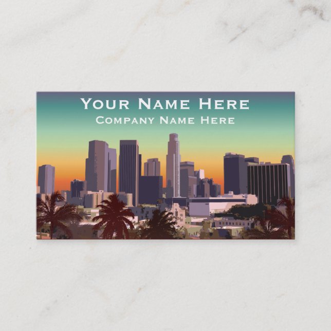 Tarjeta De Visita Los Ángeles céntrico - imagen adaptable (Anverso)