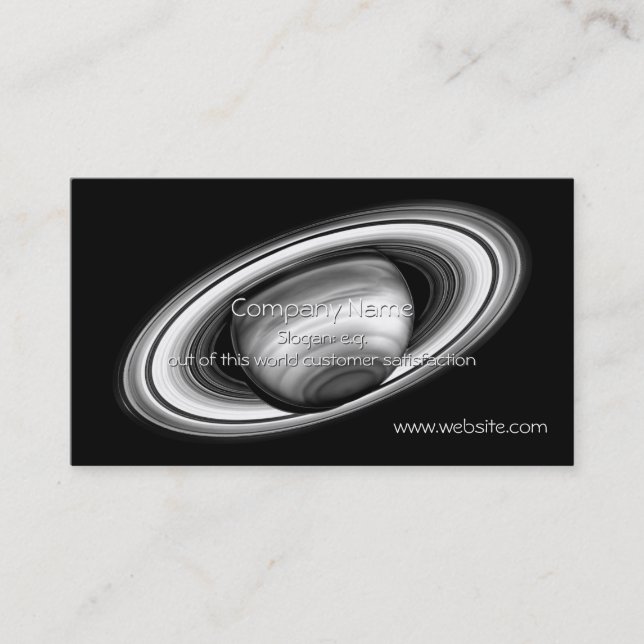 Tarjeta De Visita Los anillos de Saturno gigante del gas - imagen de (Anverso)