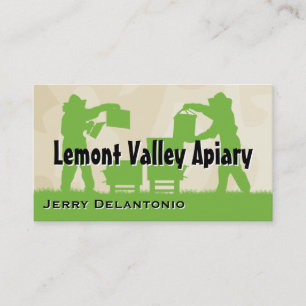 Tarjeta De Visita Los apicultores en el trabajo