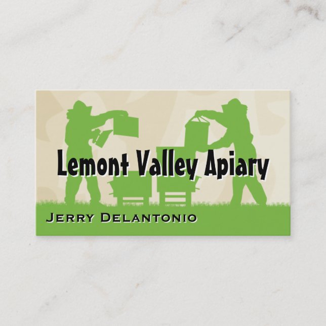 Tarjeta De Visita Los apicultores en el trabajo (Anverso)