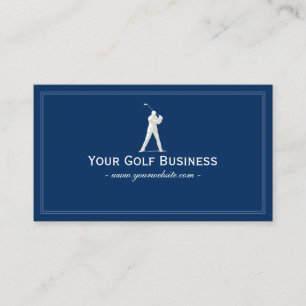 Tarjeta De Visita Los azules marinos del club de golf aclaran simple