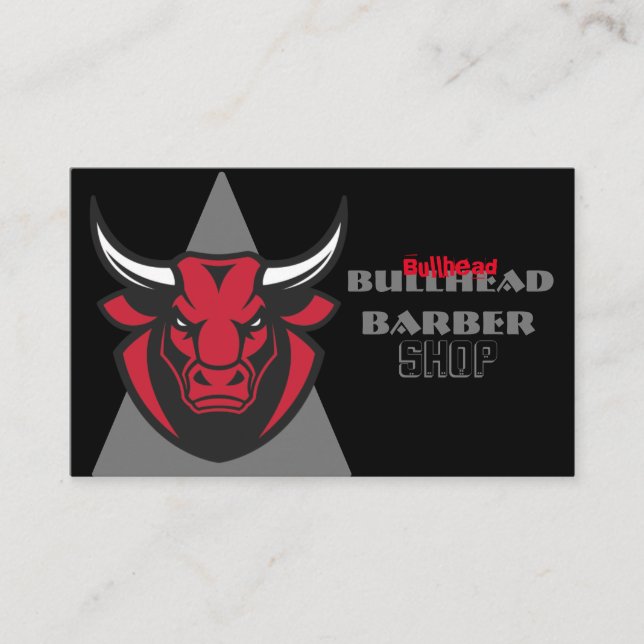 Tarjeta De Visita Los Bulls rojos con fondo negro (Anverso)