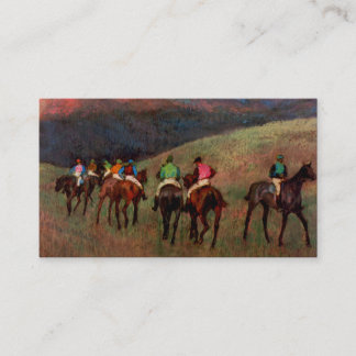 Tarjeta De Visita Los caballos de carreras en un arte del caballo de