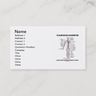 Tarjeta De Visita Los Cardiólogos Sólo Van Con El Flujo (Circulación