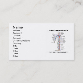 Tarjeta De Visita Los Cardiólogos Sólo Van Con El Flujo (Circulación