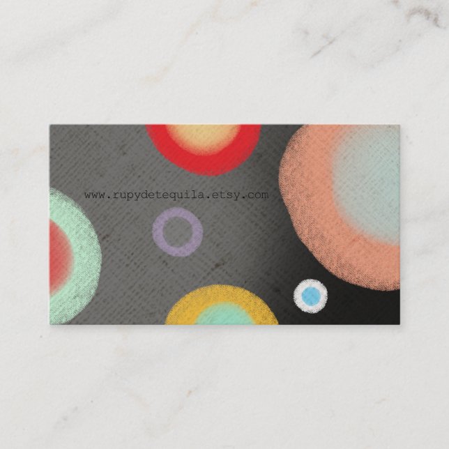 Tarjeta De Visita Los círculos de Ölkreide abstraen el arte acuático (Anverso)