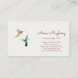 Tarjeta De Visita Los colibríes de Anna