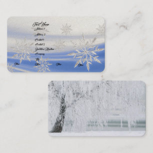 Tarjeta De Visita Los copos de nieve congelados personalizan