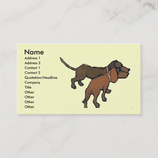 Tarjeta De Visita Los Dachshunds (Anverso)
