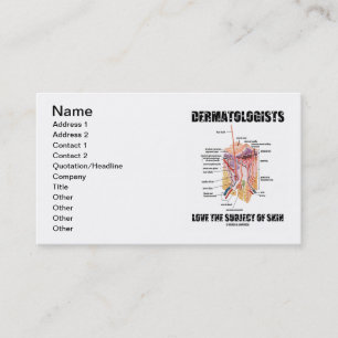 Tarjeta De Visita Los dermatólogos aman el tema de la piel (la