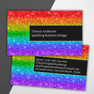 Tarjeta De Visita Los destellos del arcoiris son como fuegos artific