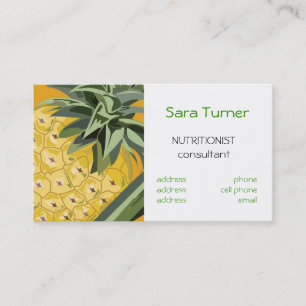 Tarjeta de visita los dietético y de los