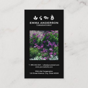 Tarjeta De Visita Los elementos   Medio ambiente