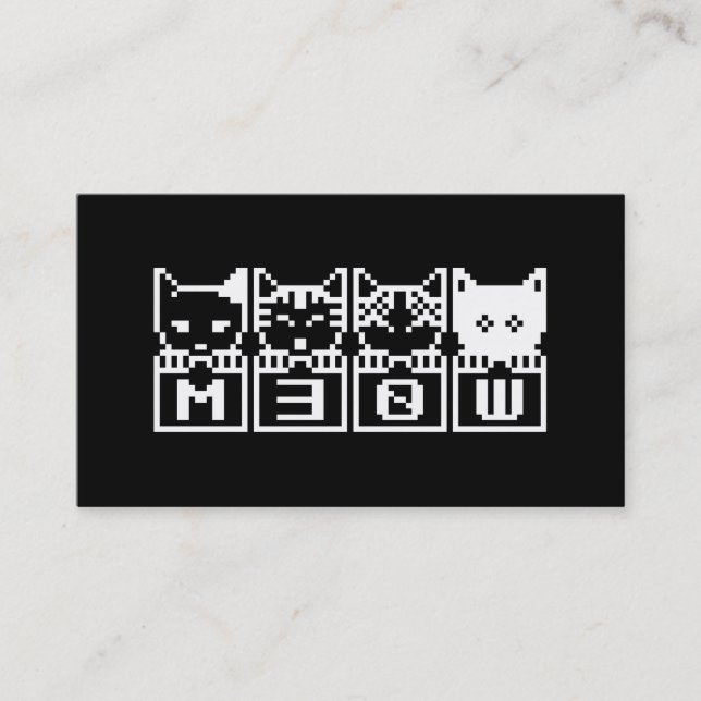 TARJETA DE VISITA LOS GATOS DE 8 BITS M30W (Anverso)