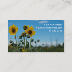 Tarjeta De Visita Los girasoles en el cielo azul