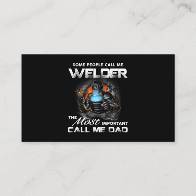 Tarjeta De Visita Los Hombres Acosan A Papá, El Más Importante Lláma (Anverso)