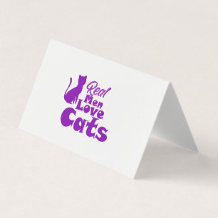 Tarjeta De Visita Los hombres de verdad aman a los gatos – Regalos p